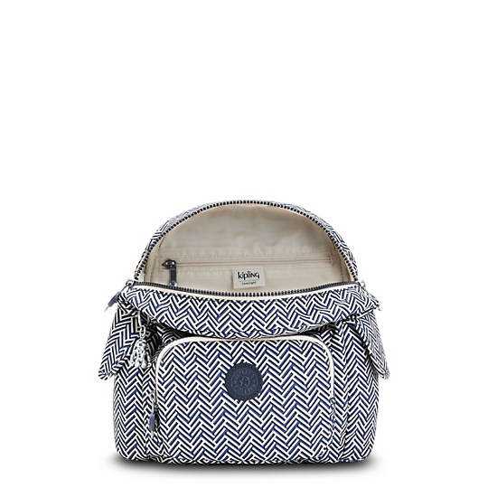 Kipling City Pack Mini Printed Ryggsekk Hvite | NO 1721LI